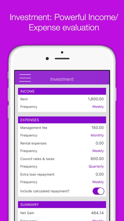 EPIC - Easy Purchase and Investment Calculator
