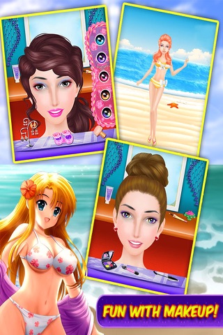 Bra And Panty Model - Dressup Makeover and spa - Shopaholic beach model makeup screenshot 3