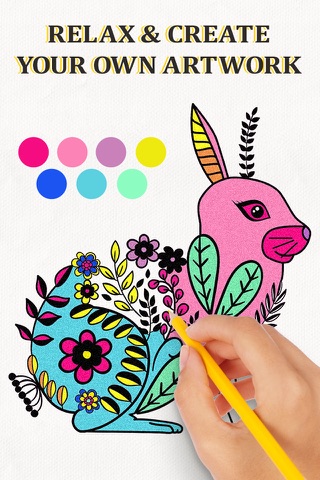 Coloring Book for Adults - Stress Relieving Art Therapy by Color Diary screenshot 2