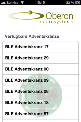 BLE Adventskranz screenshot 2