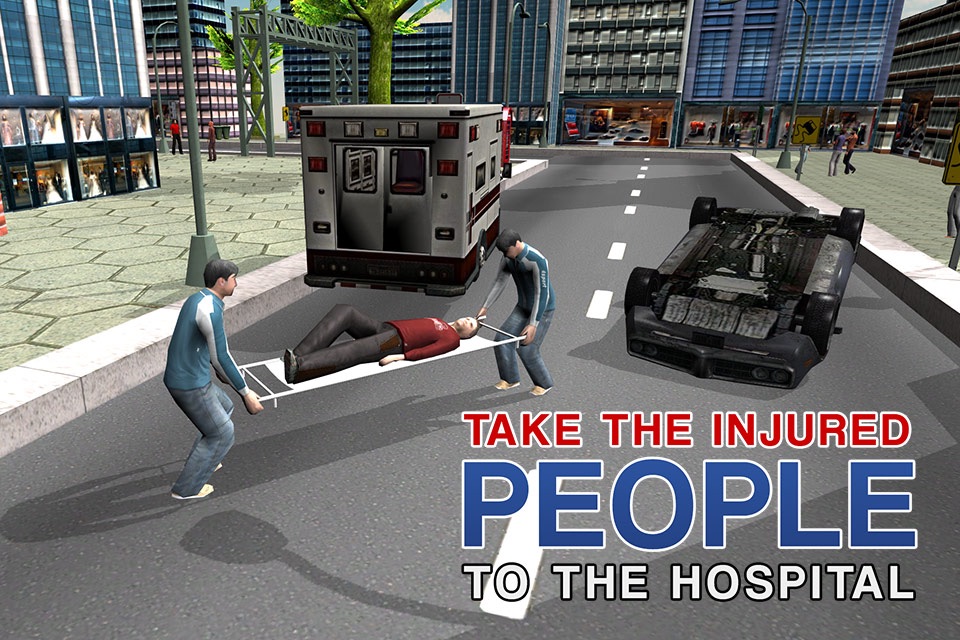 3D Ambulance Driver Simulator – Emergency vehicle driving & parking game screenshot 2