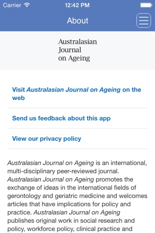 Australasian Journal on Ageing screenshot 4