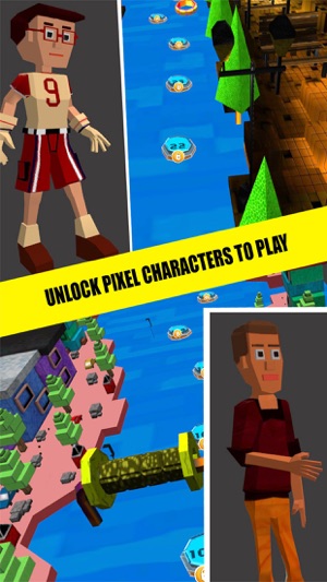 Pixel Run Blocky 3D. Endless Running on 