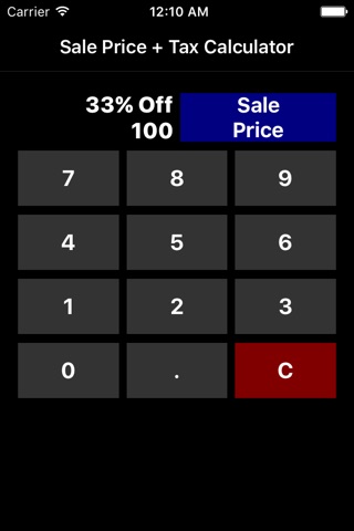 Sale Price + Tax Calculator for Clearance & Discount Shopping screenshot 2