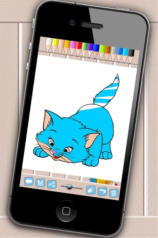 Cats coloring pages drawings to paint and color kittens - Premium screenshot 2