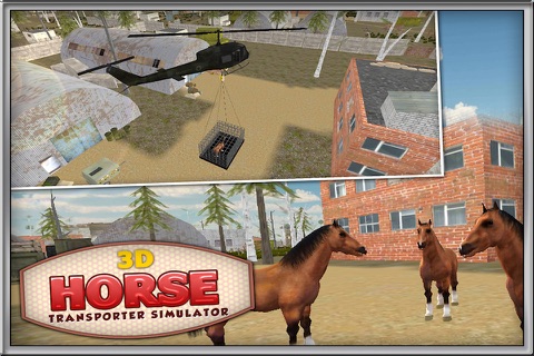 Horse Transporter Simulator 3D - Rescue & Transport Horses in Real Helicopter screenshot 2