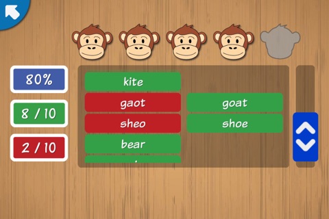 Spelling with Chimpy English Free - Reading and writing words screenshot 4