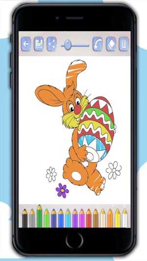 Color Easter eggs - Paint bunnies coloring game for kids(圖4)-速報App