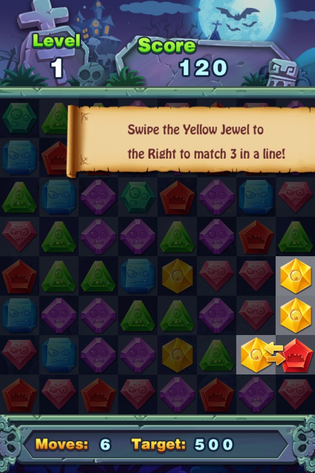 Match Jewel Pop Star - Puzzle Match-3 Jewel Star Zombie Edition screenshot 2