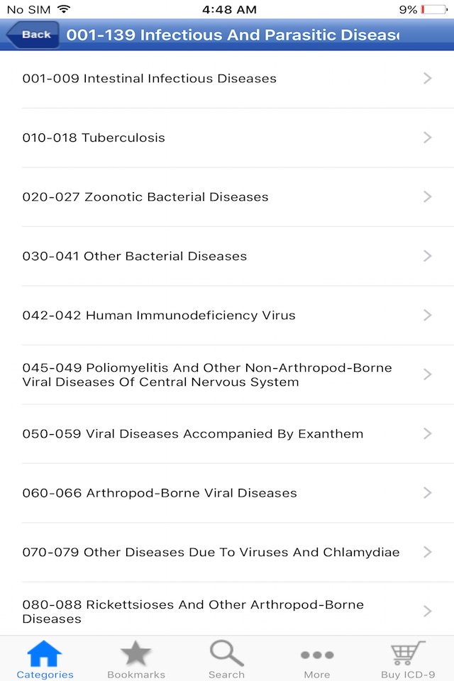 ICD9-Lite screenshot 3