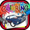 Coloring Book Painting Pictures Cartoon -  "Hot Wheels edition"