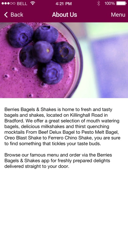 Berries Bagels and Shakes Bradford