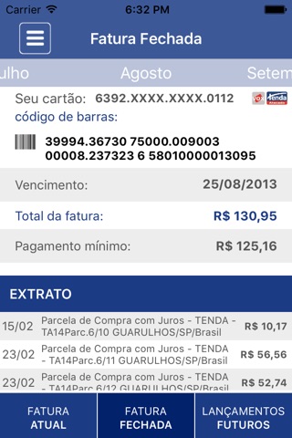 Cartão Tenda screenshot 2