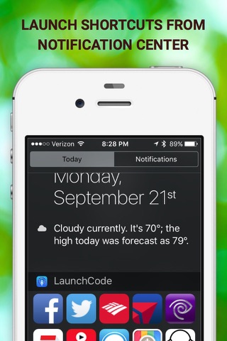 LaunchCode Shortcut with Notification Center & 3D Touch - FREE screenshot 2