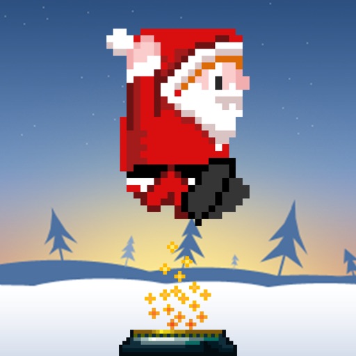 Amazing Rocket Santa Jump High To Get Stars And Gifts icon