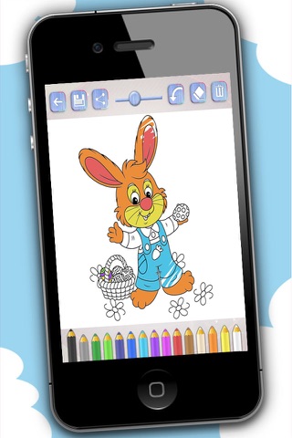 Color Easter eggs  Paint bunnies coloring game for kids - Premium screenshot 4
