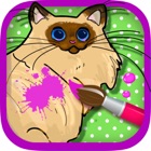 Cats coloring book to paint