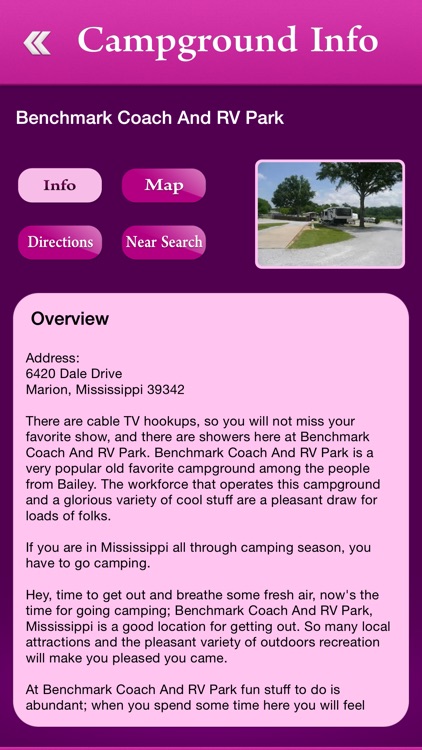 Mississippi Campgrounds and RV Parks