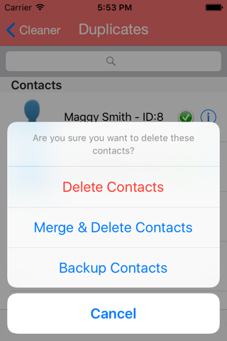 Contacts Cleaner - Delete & Merge & Backup Master Duplicate Contacts screenshot 2