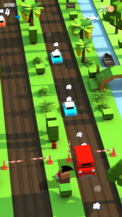 How to cancel & delete Crossy Barrier Dash - Reckless Road Rush Block 3 Free Edition from iphone & ipad 4