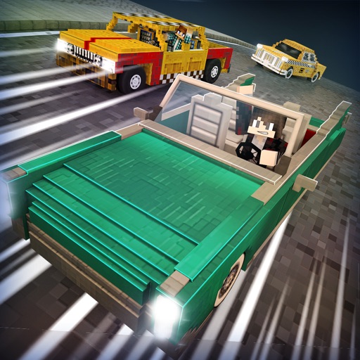 Crossy Cars . A Mini Blocky Car Racer Game For Kids iOS App