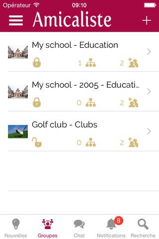 Amicaliste Social Groups screenshot 2