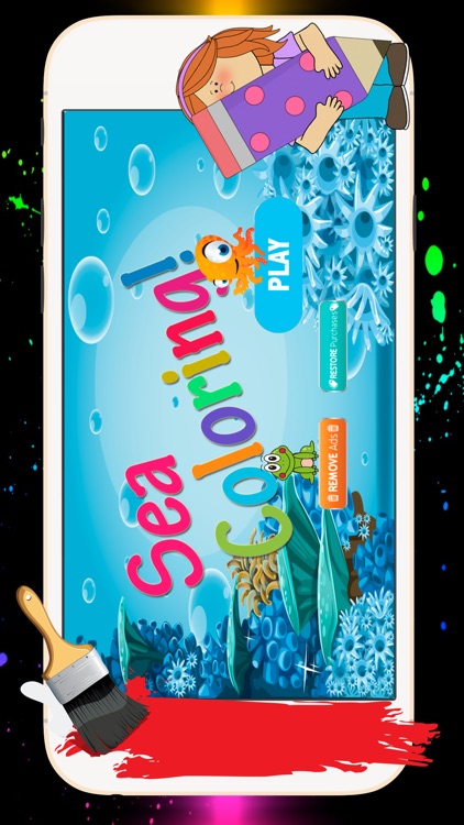 Sea Animal Coloring Pages Kids Painting Game