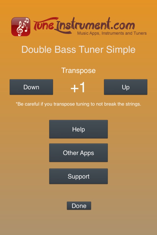 Double Bass Tuner Simple screenshot 4