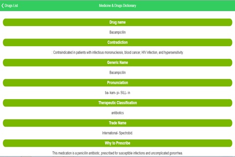 Medical drugs and dictionary screenshot 2