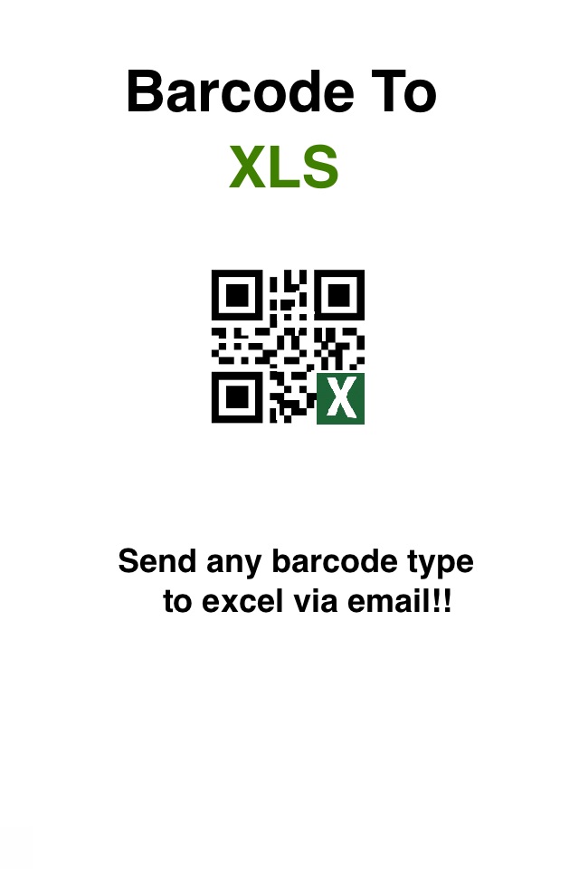 XLScanner - Barcode to xls via email screenshot 3