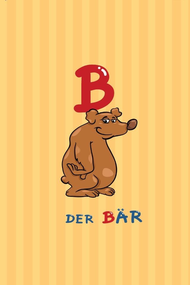 ABC Animals German Alphabets Flashcards: Vocabulary Learning Free For Kids! screenshot 3