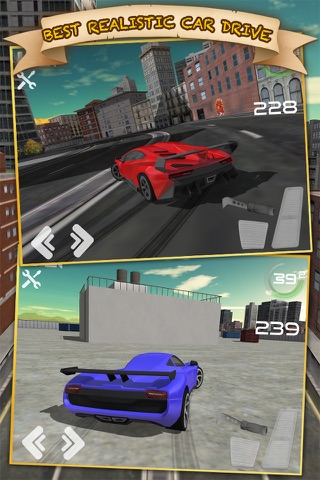 Extreme Super Sports Car City Traffic Drive and Real Asphalt Road Drift Race Simulator screenshot 2