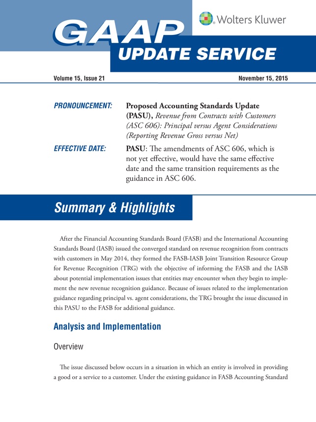 GAAP Update Service