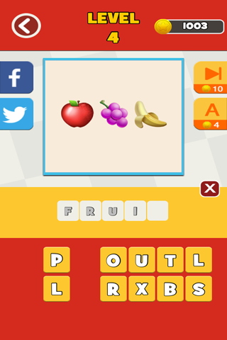 QuizPop Mania! Guess the Emoji Food - a free word guessing quiz game screenshot 4