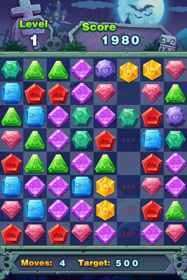 Match Jewel Pop Star - Puzzle Match-3 Jewel Star Zombie Edition screenshot 4