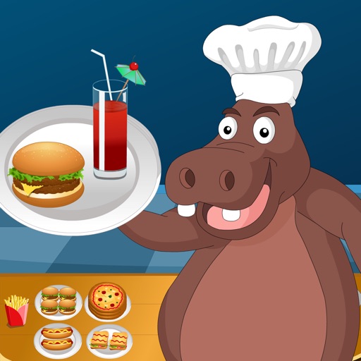 Hippo's Fast Food Restaurant Free Game For Kids by Touchzing Media