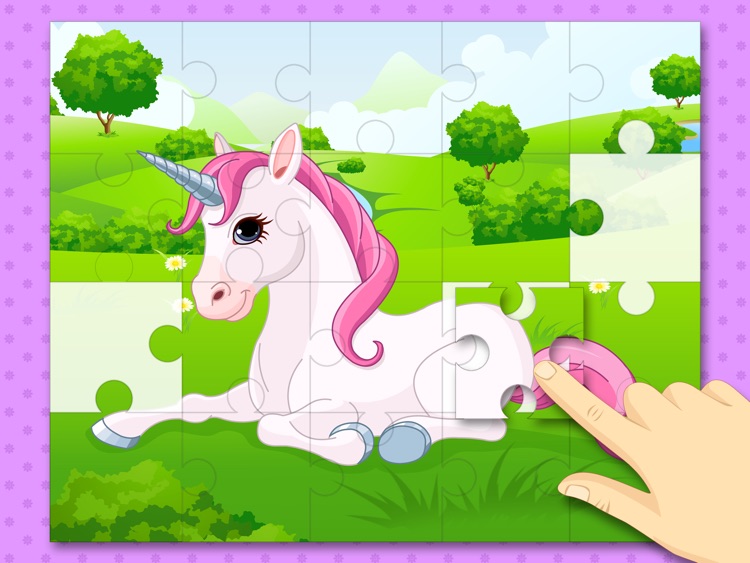 Cute Ponies & Unicorns Jigsaw Puzzles : free logic game for toddlers, preschool kids and little girls