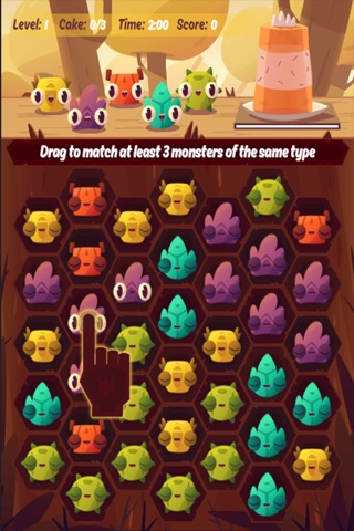 Monsters and Cake - Matching Game screenshot 2