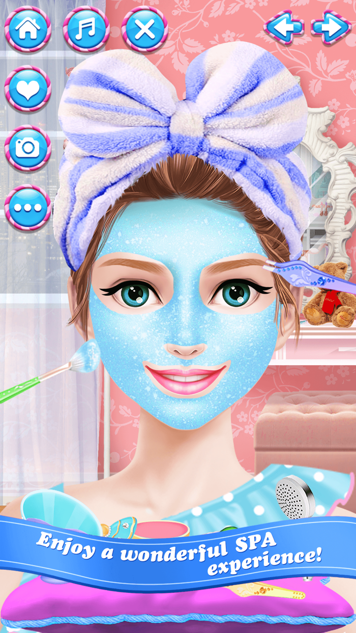 Slumber PJ Salon - Sleepover Party with Girls Spa, Makeup  Makeover Game