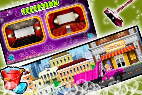 Cinema Theater Wash – Cleanup messy & dirty theater rooms in this washing game screenshot 2