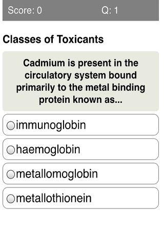 Toxicology & Poisonous Substances Quiz screenshot 2