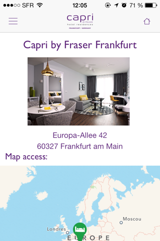 Capri by Fraser Frankfurt – E-concierge screenshot 2