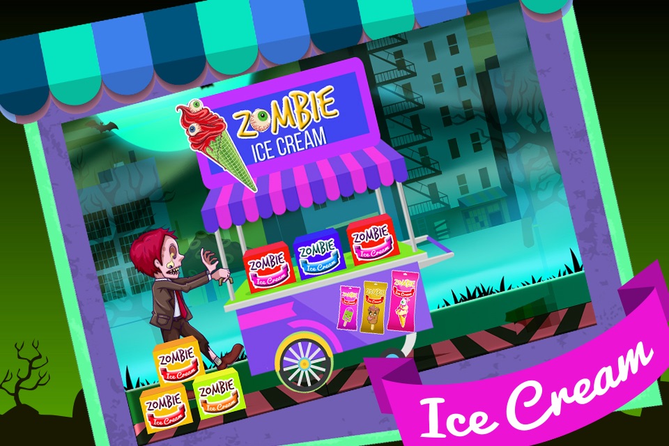 Zombie Ice Cream Factory Simulator - Learn how to make frozen snow cone,frosty icee popsicle and pops for zombies in this kitchen cooking game screenshot 3