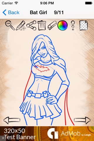 Draw And Paint Female Superheroes screenshot 3