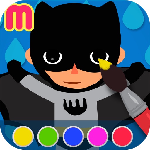 superhero coloring book - painting app for kids  - learn how to paint a super heroes Icon
