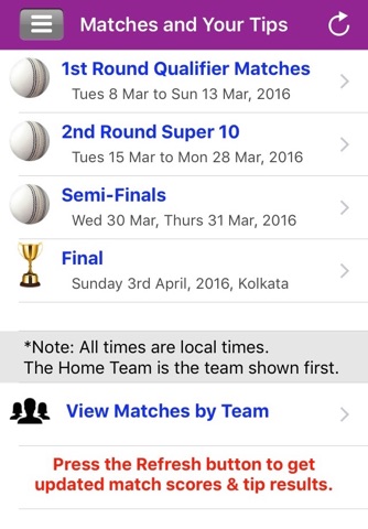 T20 Cricket WC Tipping Competition 2016 India screenshot 2
