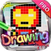 Drawing Desk : Pixel Cartoons - Draw and Paint Coloring Books Edition Pro