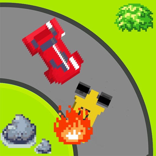 Crash Race -  The racing car game in 8 bit style Icon