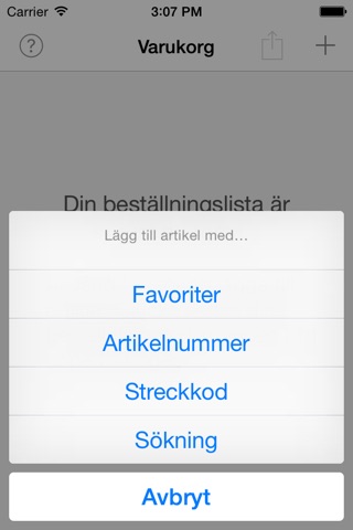 Edströms Mobilorder screenshot 2