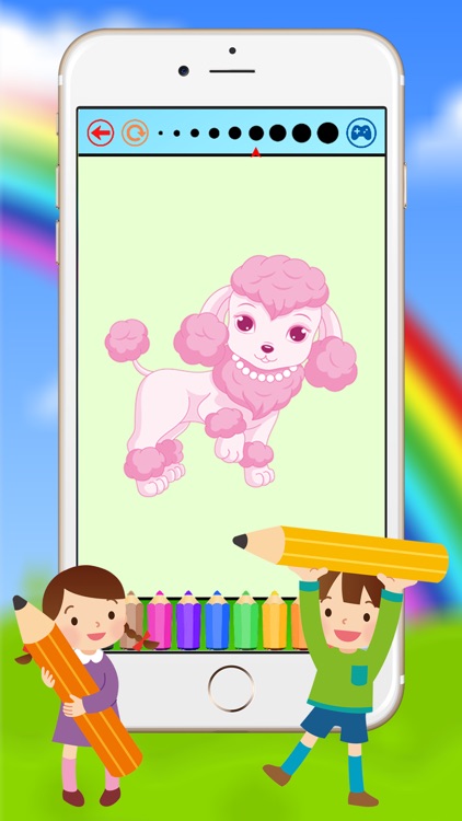 Dog & Cat Coloring Book - Animal Drawing for Kids Free Game screenshot-3